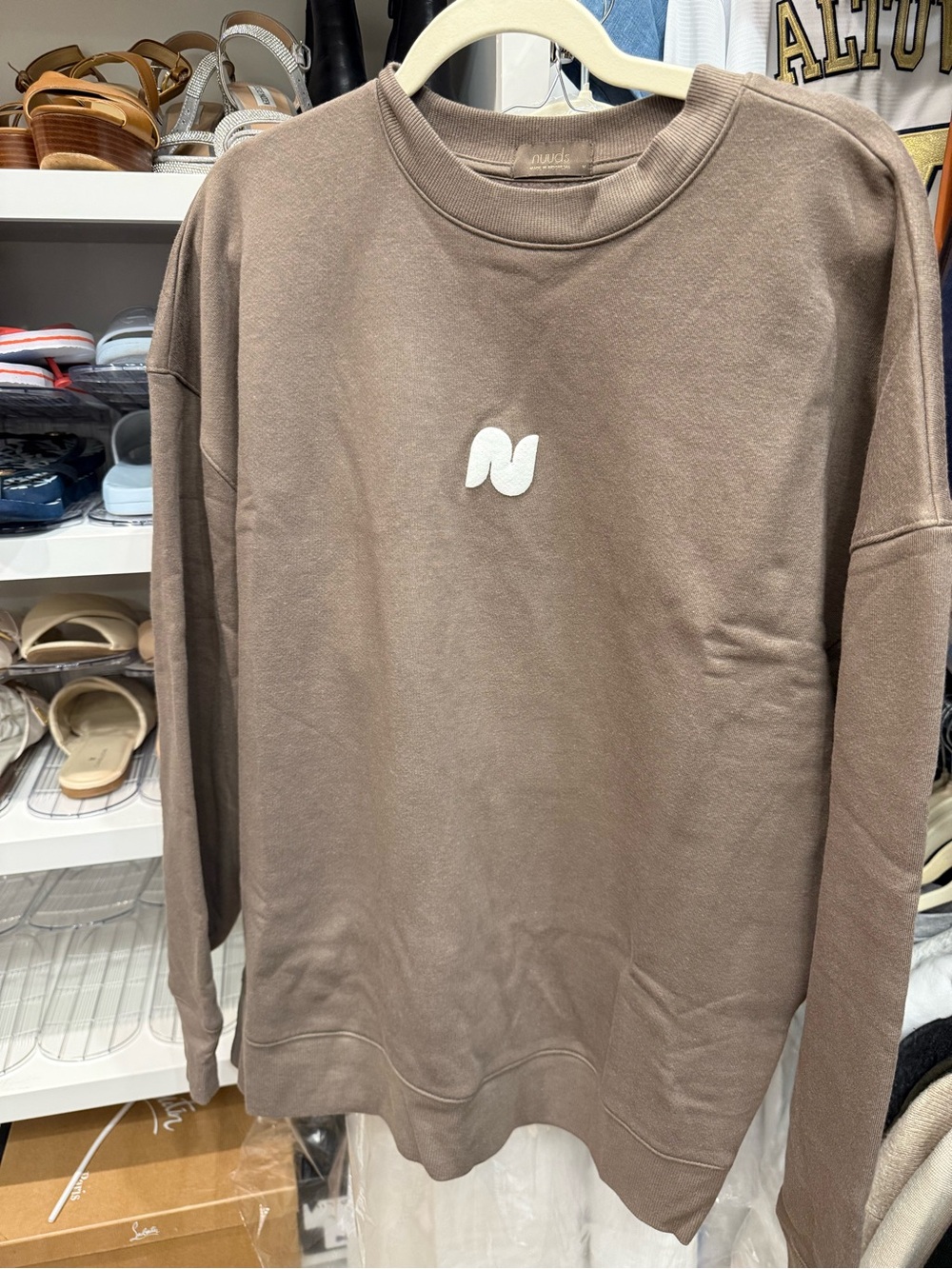 nuuds Vintage Fleece Crewneck Sweatshirt in Mocha